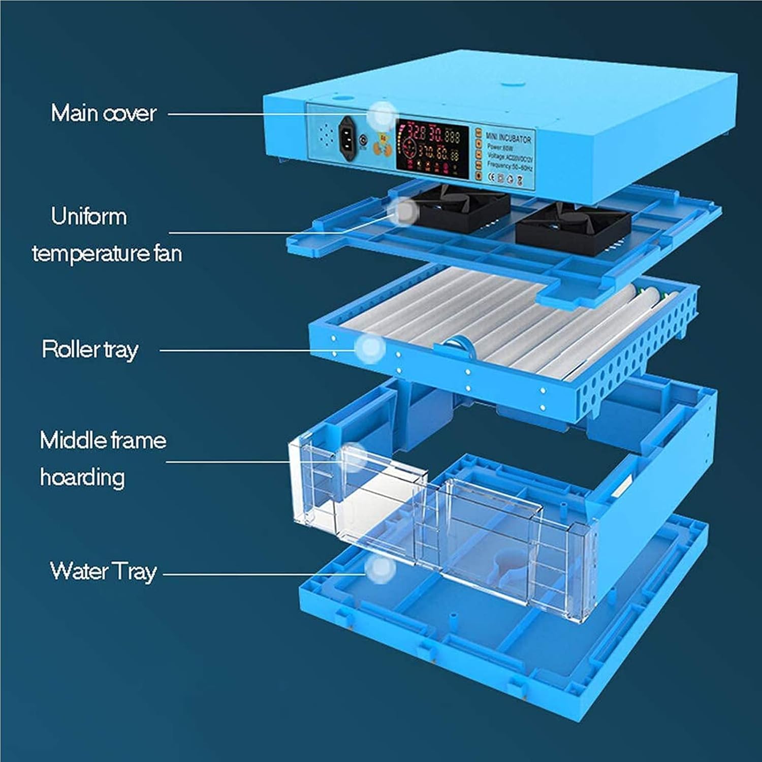 お求めやすく価格改定 孵化ひよこのための卵インキュベーターニワトリ育雛インキュベーター 360デジタル循環空気インキュベーター 家禽ハッチャー ニワトリ アヒル鳥用 Gonneville Com