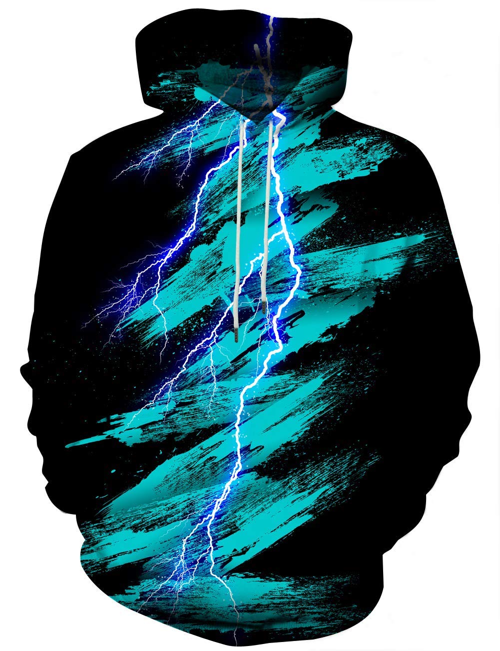 Unisex 3D Novelty Hoodies for Men Women Cool Graphic Pullover Sweatshirts with Pockets-HST-Lightning-XX-Large
