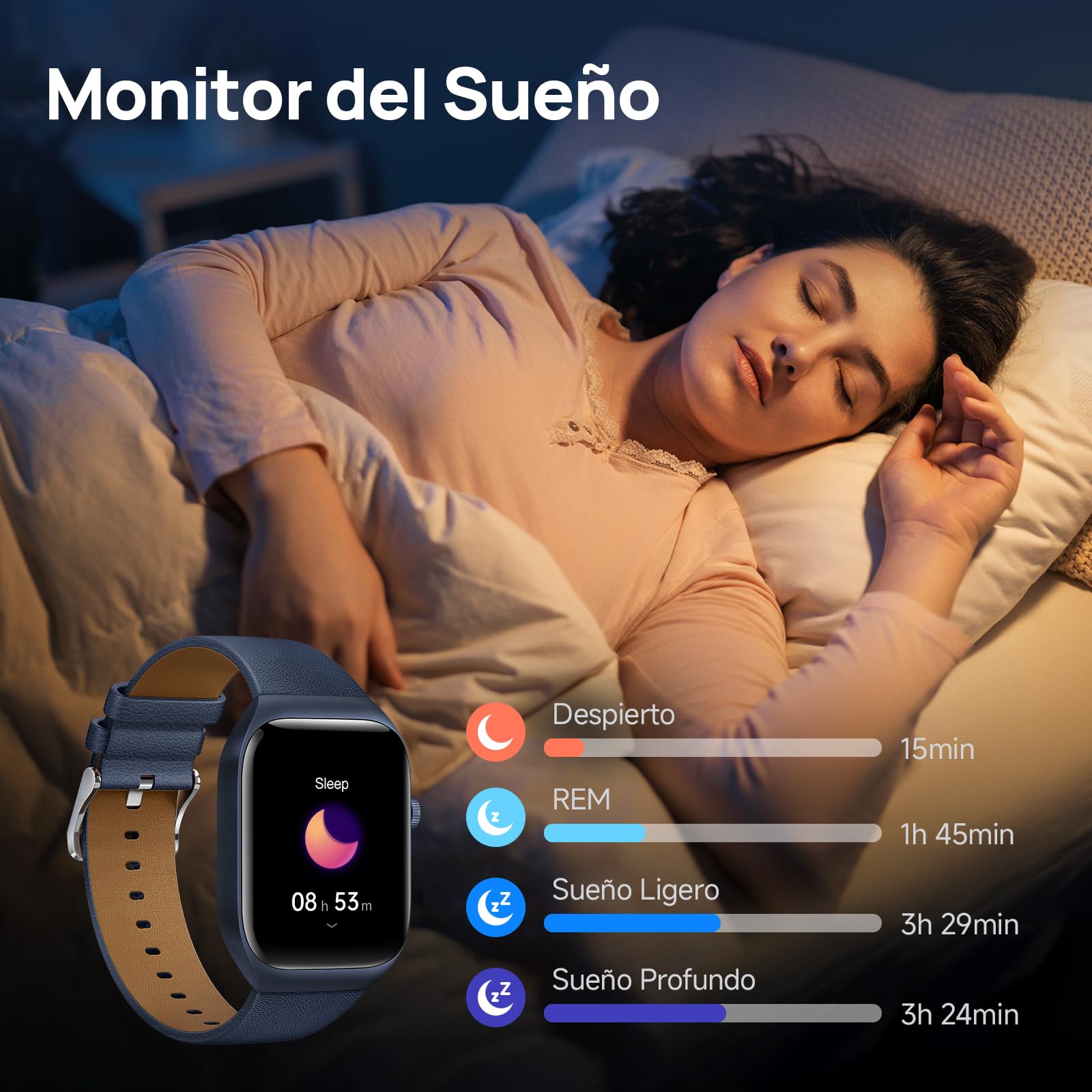Mibro T2 Reloj Inteligente Hombre Mujer con Llamadas Bluetooth, GPS, Azul | Pantalla AMOLED HD de 1,75'', altímetro, barómetro, Smartwatch Elegante para iOS y Android
