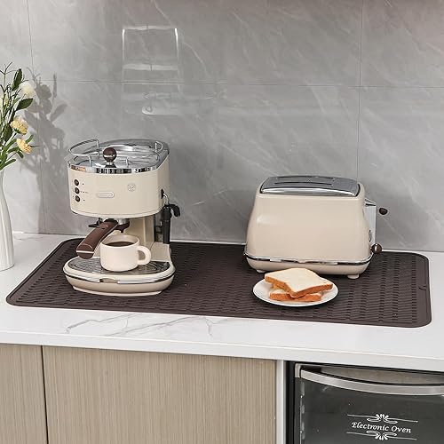 Miniatura 113 de Tapete de silicona para secado de platos para múltiples usos, fácil de limpiar, ecológico, resistente al calor, tapete de silicona para encimera