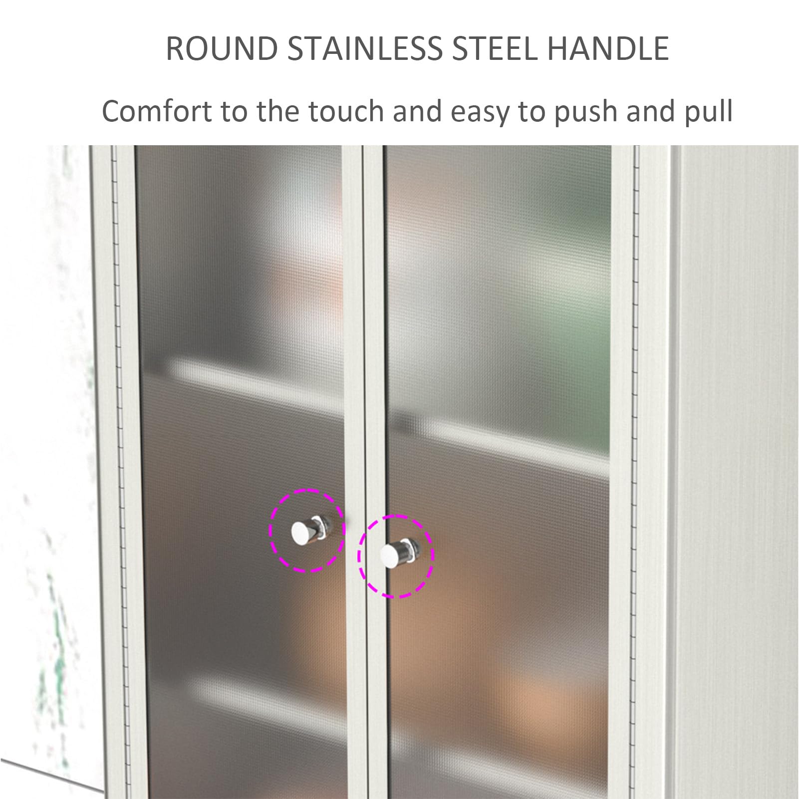 Armoire murale en acier inoxydable avec portes, étagères réglables, organiseur de rangement pour salle de bain, cuisine, garage, étagère peu encombrante, armoire à pharmacie