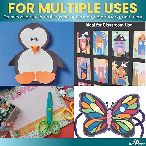 Miniatura 6 de 1InTheOffice Papel de construcción 9x12, colores surtidos, paquete de 200 unidades