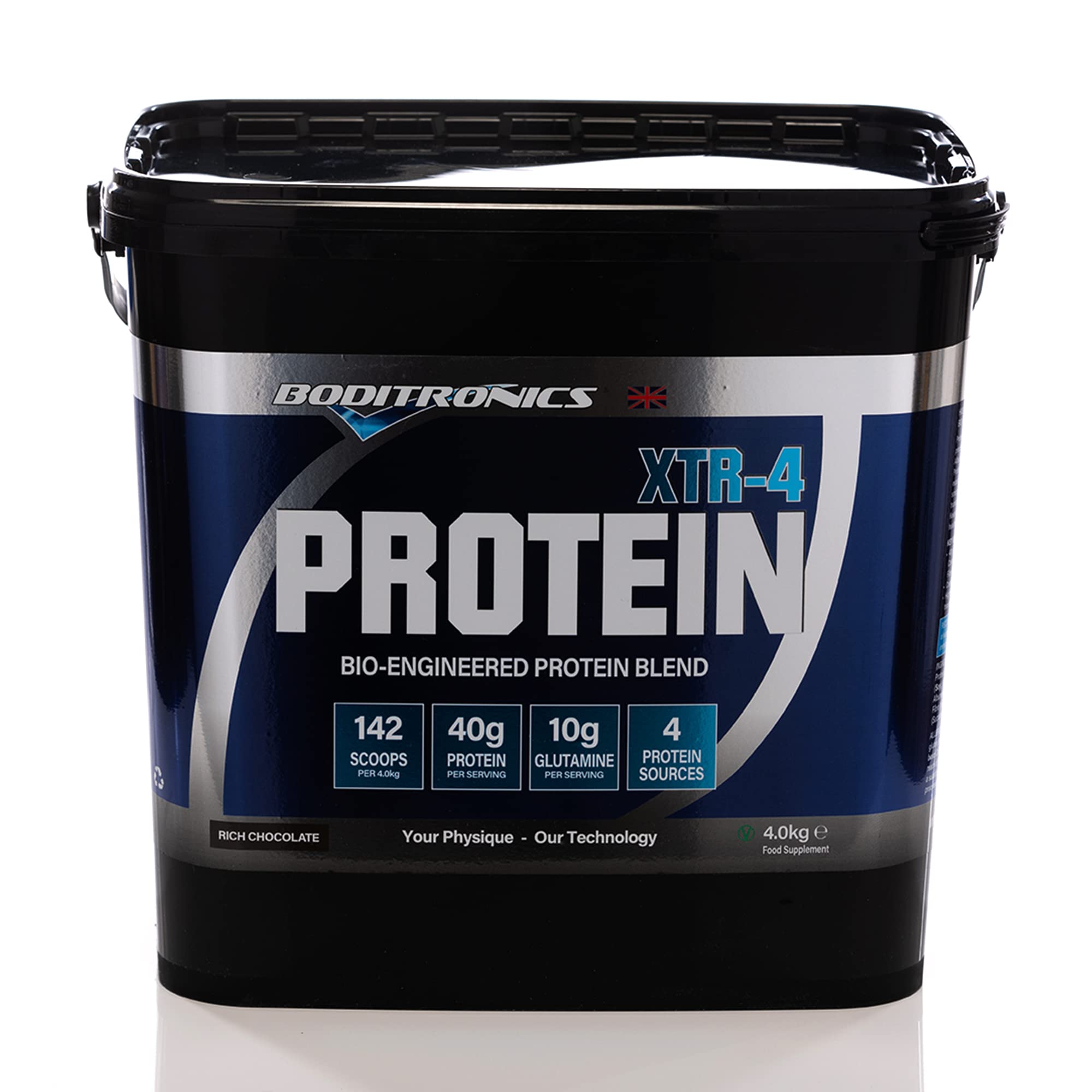 XTR-4 Protein Powder is Protein Supplement with Whey Protein Concentrate, Micellar Casein, Soy Protein Isolate in High Glutamine and Amino Acids (Rich Chocolates, 4 kg)