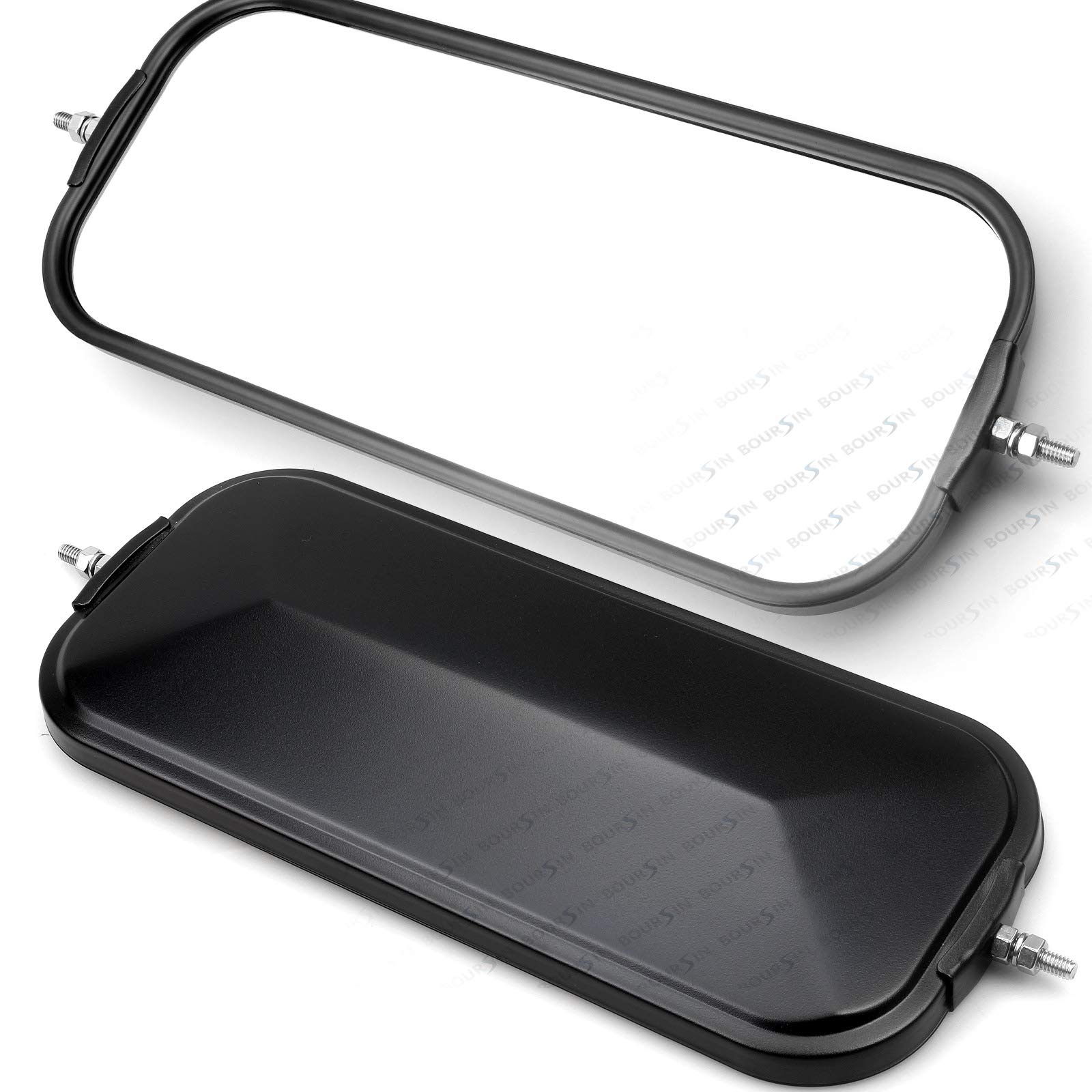 Side Door Mirror For Isuzu NPR NPR-HD NQR NRR Van Box Truck 1987-2007 1Pair Black 7x16