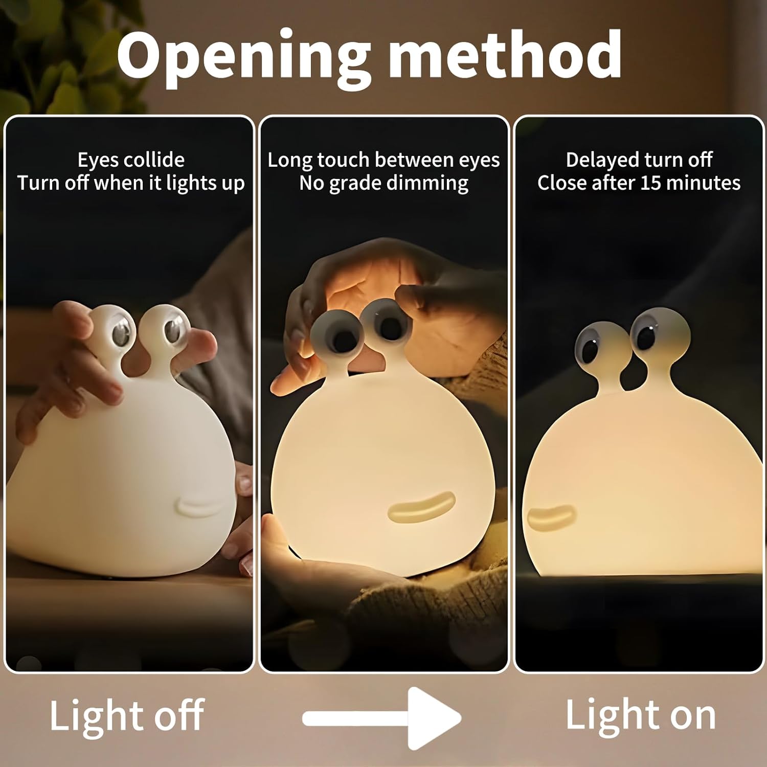Cute Slug Night Light - Funny Kid Night Light for Bedroom Decor, Touch Soft Silicone Lamp for Birthday Gifts Room Decorations