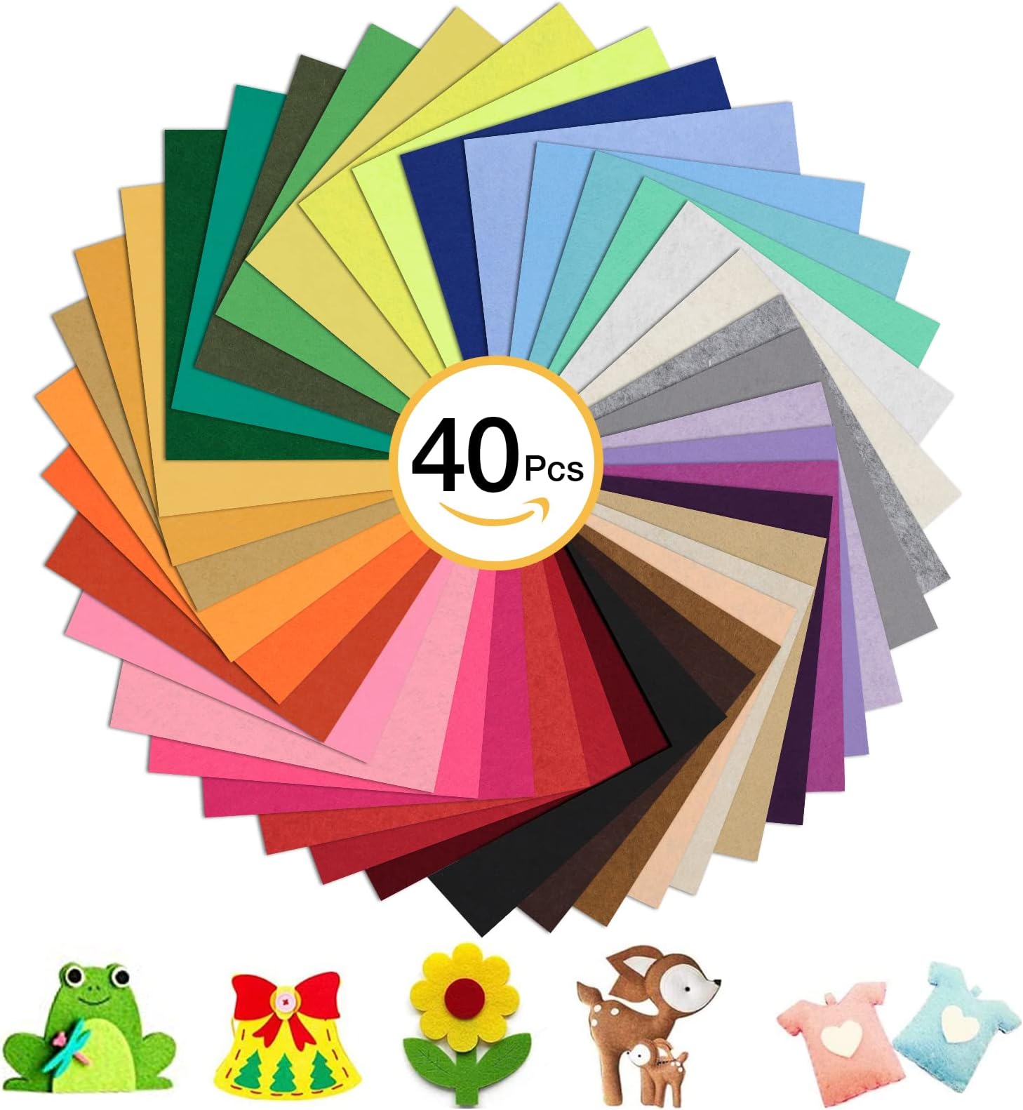 45 Farben Filzstoff Set - Bastelfilz 15x15cm Für Kreative Projekte