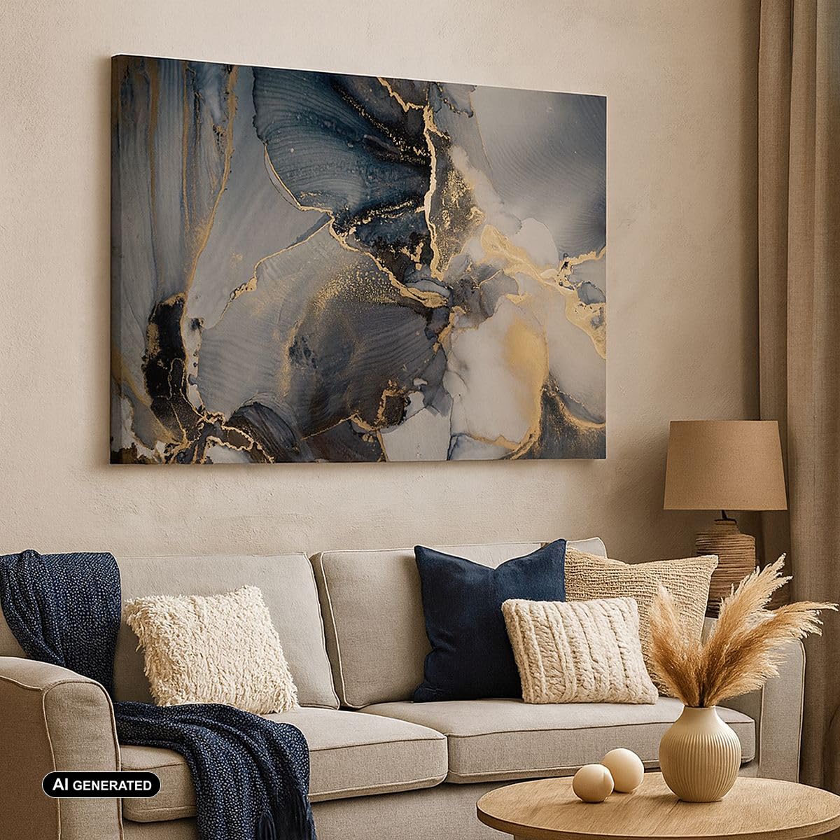 Cuadros Decoracion Salon Oscuro Abstracción Oro Lienzos decorativos 120x80cm Cuadro Sobre Lienzo Moderno Dormitorio Cocina Cuadros Pared Imágenes Wall Art Prints Decor Canvas Grande XXL AA120x80-4824