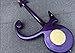 Prince Love Symbol Electric Guitar, Metallic Purple Finish, Floyd Rose Tremolo, Gold Pickguard, Rare Unique Shape, High-Performance 6-String