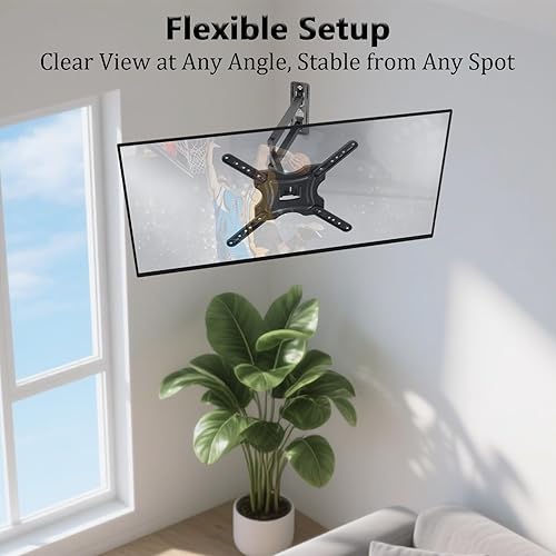 Miniatura 2 de Soporte de pared para TV de movimiento completo, extensión de inclinación giratoria con brazos articulados, soportes de TV para montaje en pared con