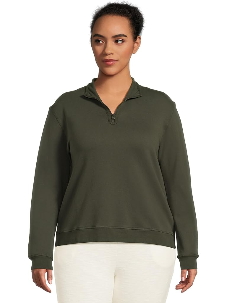 Green Mod-o-doc Long Sleeve Half-zip Funnel Neck Sweatshirt