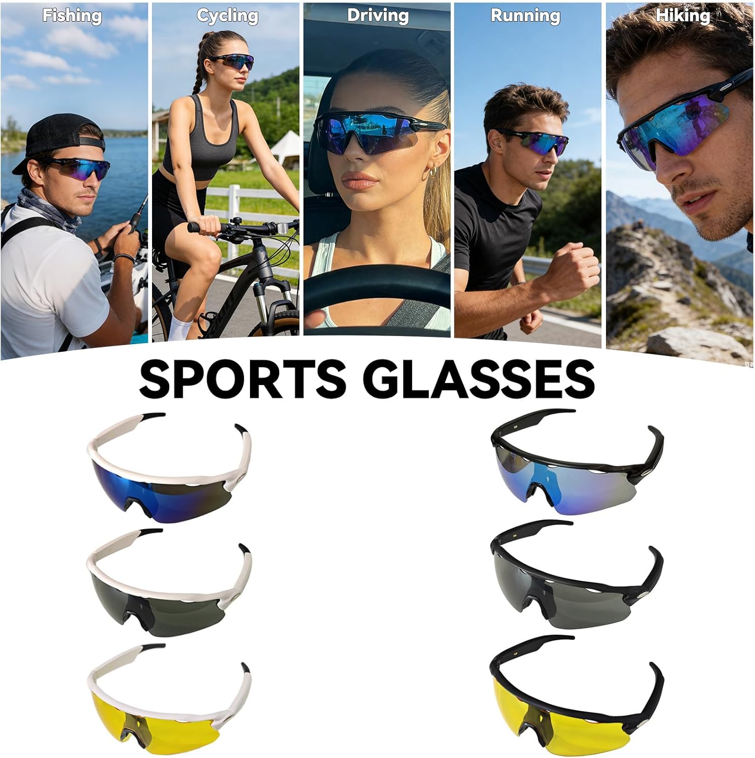 AI Smart Audio Glasses, Bluetooth Sport Sunglasses for Men Women Audio for Running Cycling, Music & Call