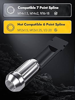miki1255257です Amazon.com: MIKKUPPA 7 Spline Lug Nuts Socket Key - for 20mm