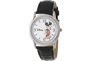Disney Mickey Mouse Adult Classic Cardiff Analog Quartz Leather Strap Watch