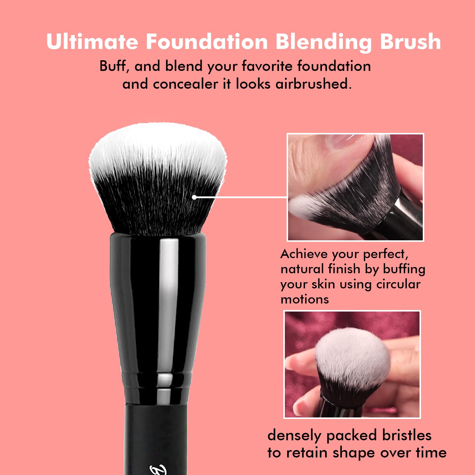 M9 Ultimate Blending mit schräg abgerundetem flüssigem Foundation-Pinsel
