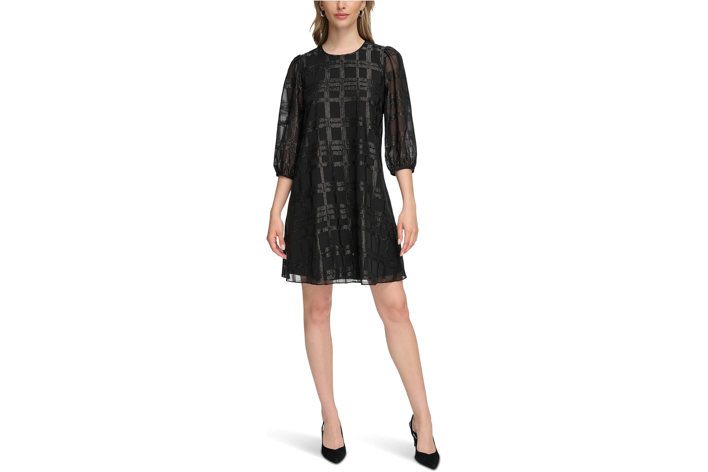 Платье Calvin Klein Chiffon A-Line with Lurex