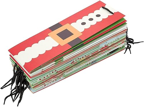 Miniatura 6 de Paquete de 24 bolsas de regalo de vino de Navidad con asas, 6 diseños de Navidad de invierno, bolsas de vino de Navidad para botellas de vino,