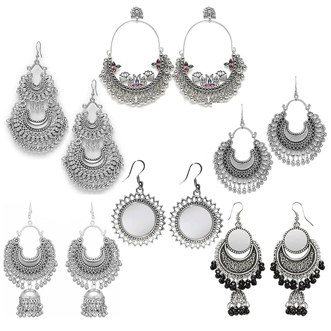 See full amazon price history chart for EziKart Presents Stylish And Antique Multi-Handmade Oxidized Peacock And Chandbali Earring Combo Of 6 With Silver Beads For Womens And Girls. EziKart Presents Stylish And Antique Multi-Handmade Oxidized Peacock And Chandbali Earring Combo Of 6 With Silver Beads For Womens And Girls. (B097LK4TXK) Amazon Price History, Amazon Price Tracker