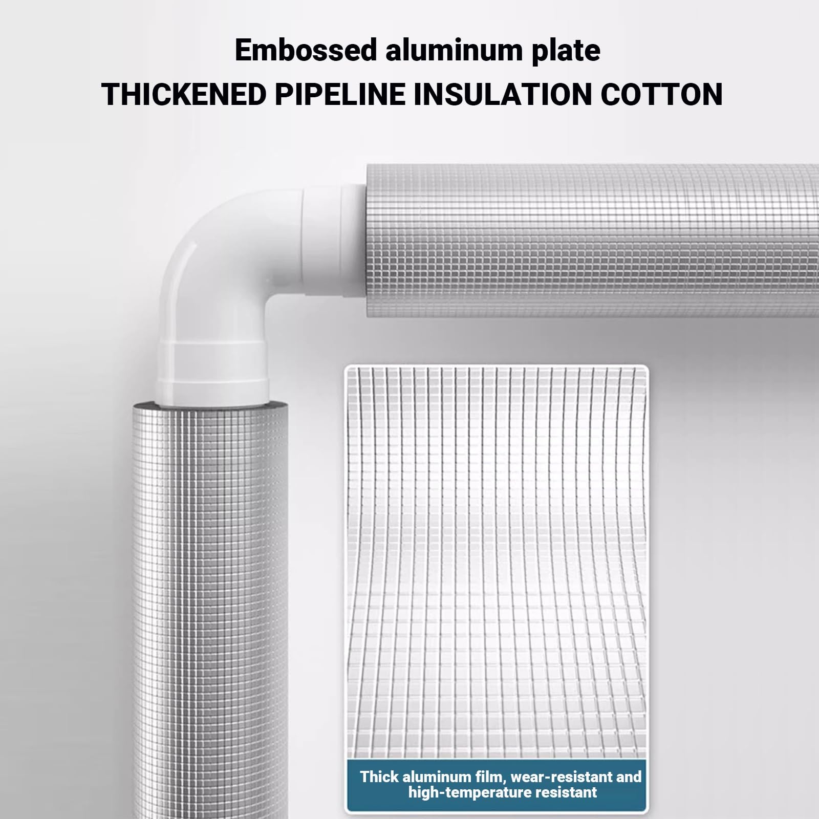 Coperture per tubi in schiuma, pre fessura e bordo adesivo autosigillante, coperture per tubi cavi, nastro isolante in schiuma per protezione invernale dal gelo per tubi dell'acqua fredda e calda, 95