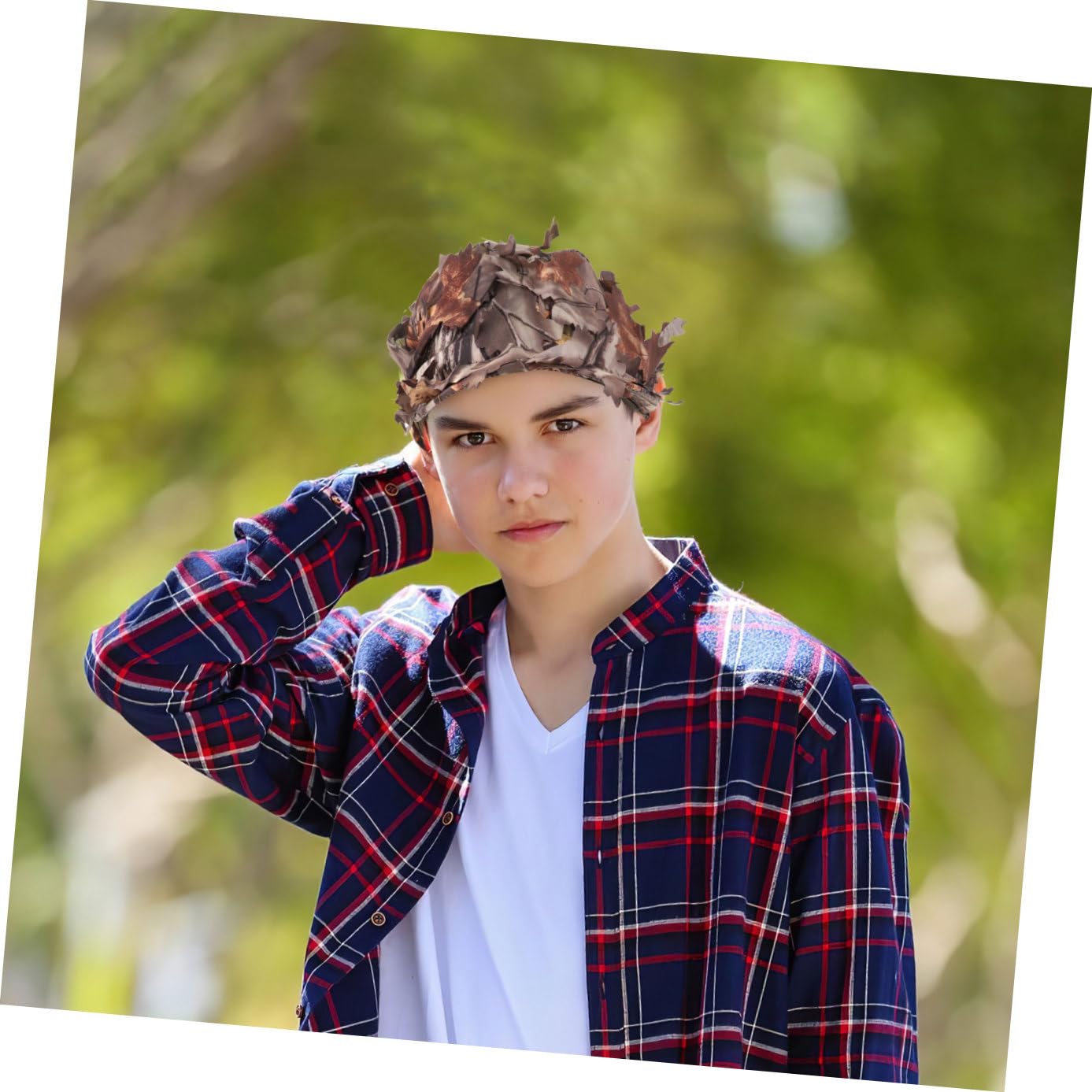 Beaupretty Chapeau de Camouflage Décoration de Casquette Ajustable et Portable pour Chasse pour Hommes