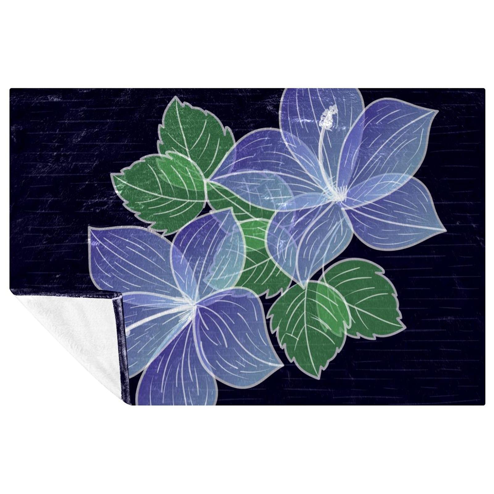 Couverture douce et chaude 150x100 plaid floral violet lit canapé camping
