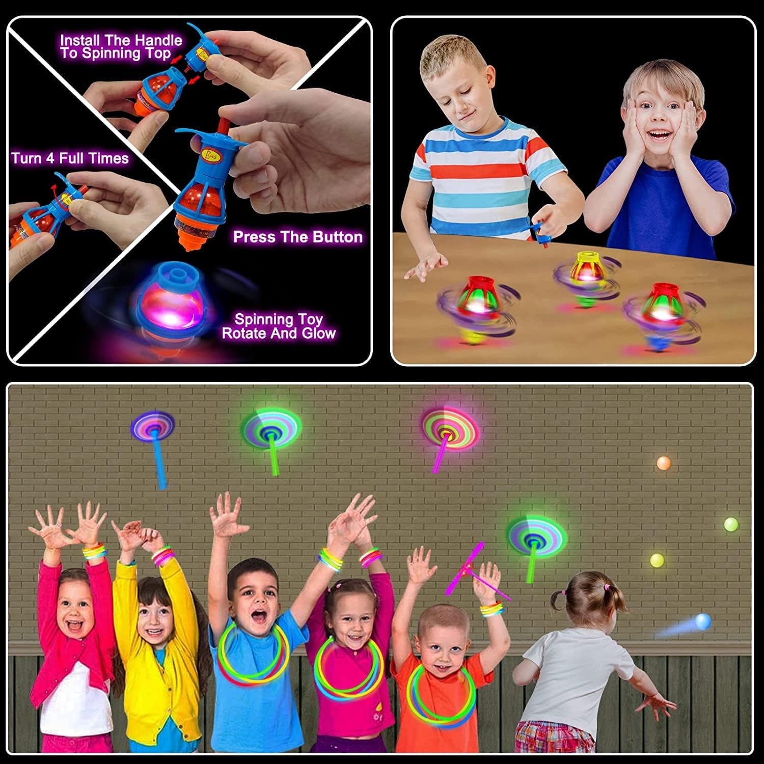 TURNMEON 108 Pcs Mardi Gras Glow Party Supplies 2024 Light Up Party Favors for Kids Adults LED Glasses, Finger Lights, Sticky Balls Fidget Toys, Spinning Top, Glow Sticks Bracelets with Connectors