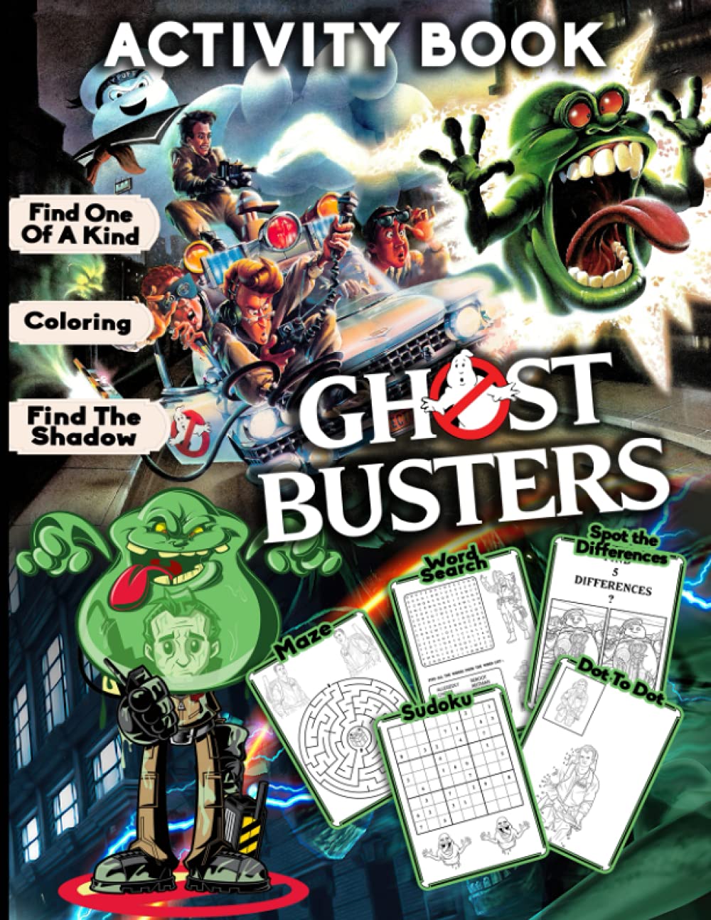 Buy Ghostbusters Activity Book Beautiful Simple Designs Find Shadow, One Of A Kind, Coloring