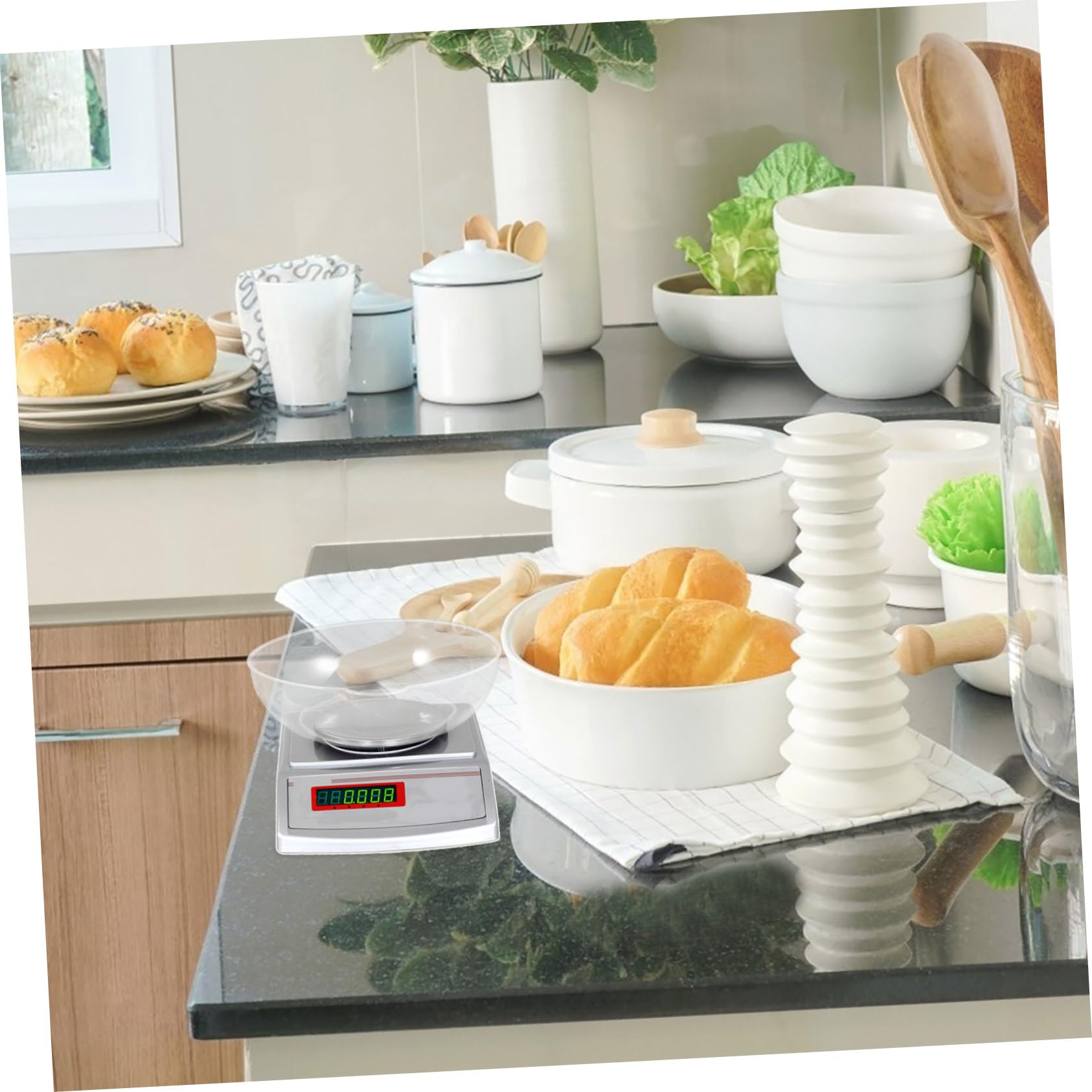 HOODANCOS Digital Gram Scale Electronic Kitchen Scale Storage Tray Kitchen Weighing Pan Plastic Plate