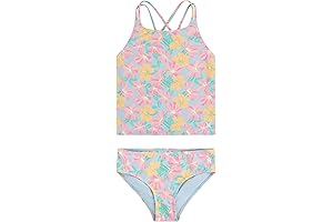 Girls Two-Piece Tankini Set for Swimming Enthusiasts