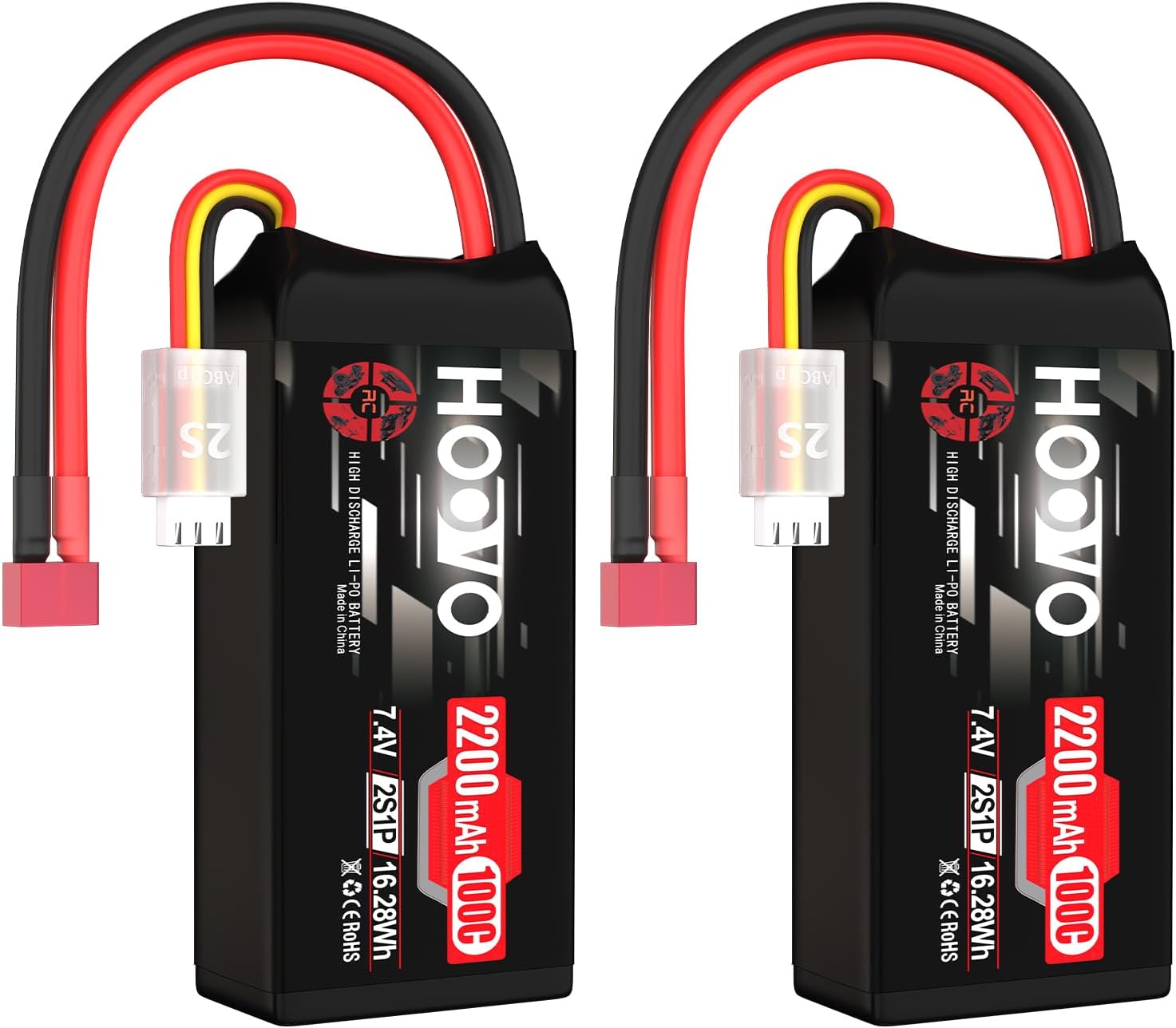 SUNPADOW 2 stuks 2S 7,4 V Lipo batterij 1350 mAh 20C Soft Pack met XT30 plug voor RC FPV helikopter vliegtuig drone quadcopter Racing Hobby