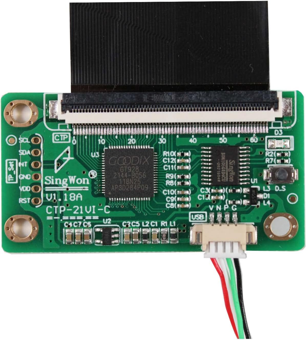 VSDISPLAY 7 Inch 1280X800 N070ICG-LD1 LCD Screen Capacitive Touch Panel with VGA LCD Controller Board