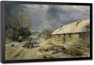 QJWZZong Samuel Bough,Burnss Cottage, Alloway Canvas Poster Wall Art Bedroom Office Kitchen Decoration Gifts 24x36in