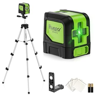 Huepar Laser Level with Tripod, 100Ft Self Leveling Green Cross Line Laser - Amazon product rated Grade A