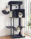 Cat Tree, Cat Tower for Indoor Cats, 43.3 inch Cat Tree Tower with Sturdy Steel Tube, Hammock, Cat Condo for Small Cats and Kittens, Scratching Post, Smoky Gray GCT004SG