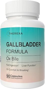 Ox Bile Supplements for No Gallbladder - Ox Bile Digestive enzymes, Purified Bile Salts, Gallbladder Supplements Complex Formula, 90 Capsules