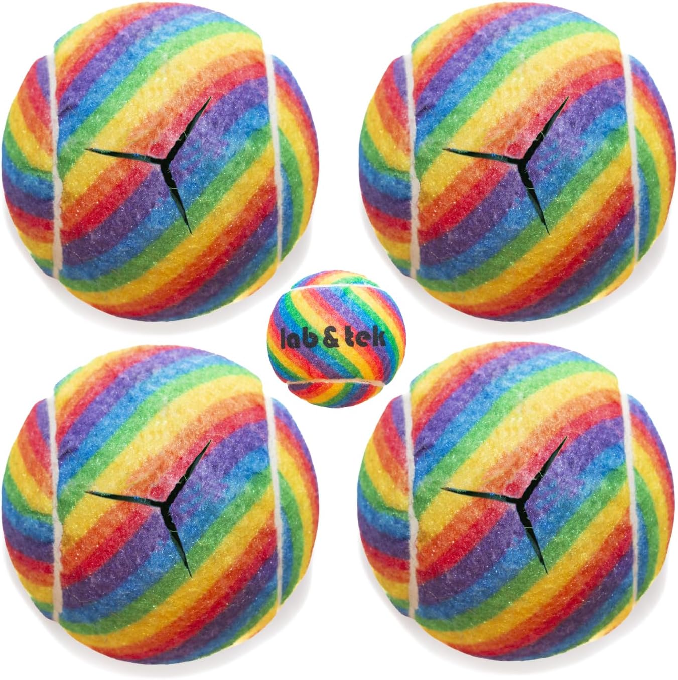 lab&tekUltra-Thick & Extra-Durable Precut Tennis Balls Pack | Pro Glide Kit for Walkers, Chairs, Furniture Feet, Desks, and Table Legs | Enhances Mobility & Protects Floors