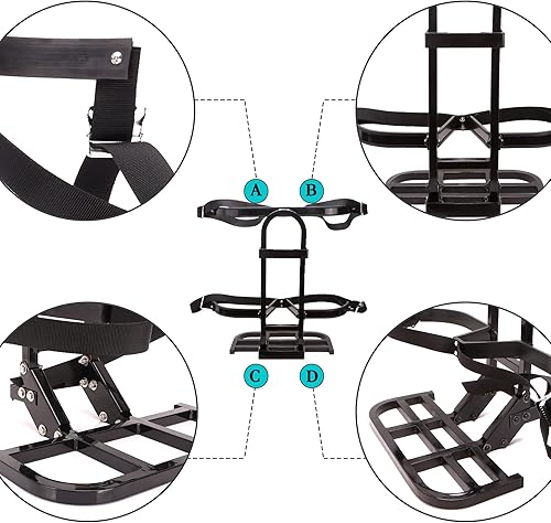 Miniatura 5 de 10L0L Soporte universal para bolsa de asiento trasero para carrito de golf EZGO Yamaha Club Carros de coche, con barra de seguridad trasera