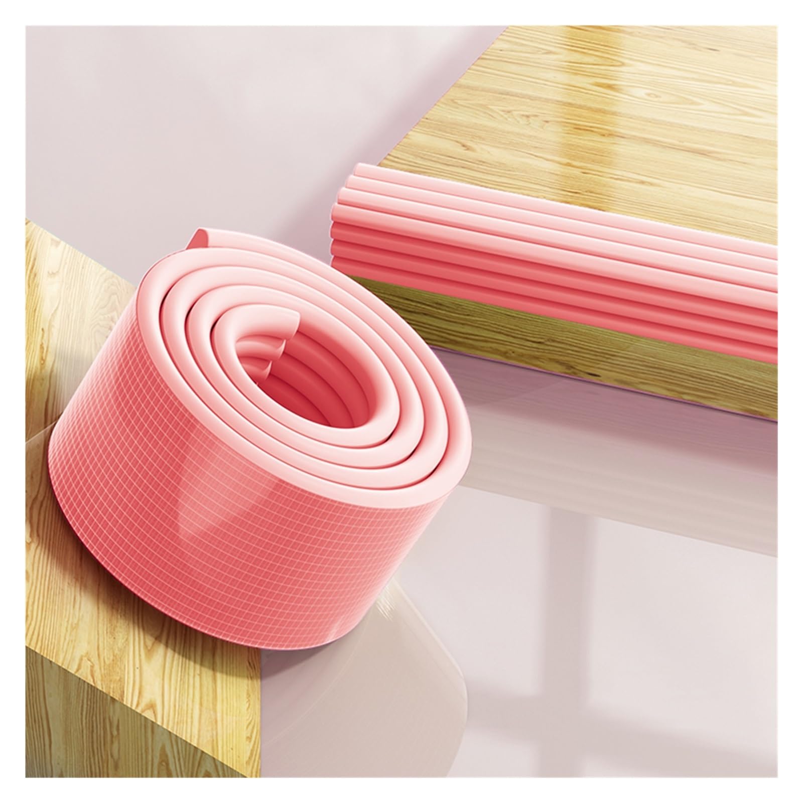 YNBSHGAA Foam edge protectors, Self-Adhesive Child Anti-Collision Strips, Bumper Cushion, Desk Corner Protectors Pad For Furniture Fireplace,Pink-2m/6.56ft