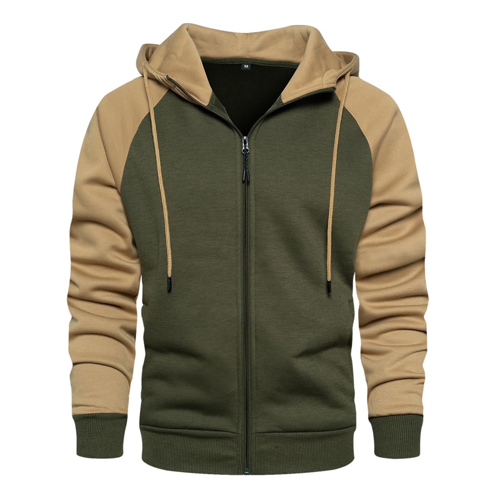 Wirltte Hoodies for Men Zip Up Hoodie Drawstring Casual Long Sleeve Pocket Hooded Sweatshirts