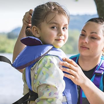 Stohlquist Child Life Jacket, US Coast Guard Approved, Type III Life Vest (30-50 lbs) for Kids and Children, Support Collar with Grab Handle, Fully Adjustable PFD for Pools, Lakes and Boating