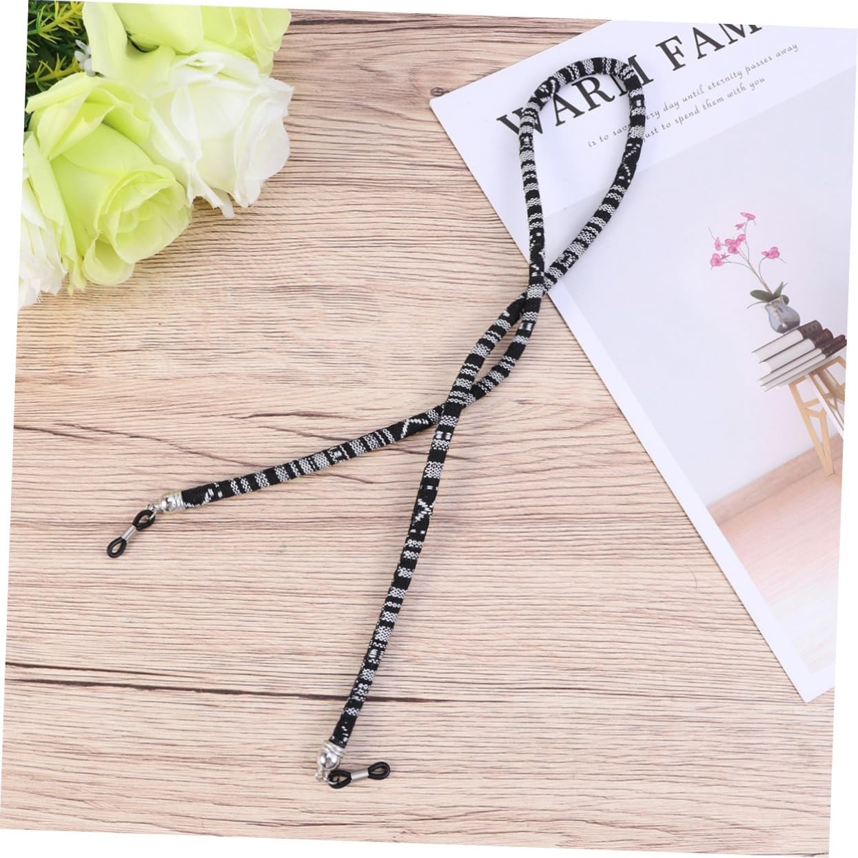 Baluue Glasses Necklace for Women Eyeglass Holder Chain Fashion Eyeglass Cord for Women Sunglasses Strap Men Black