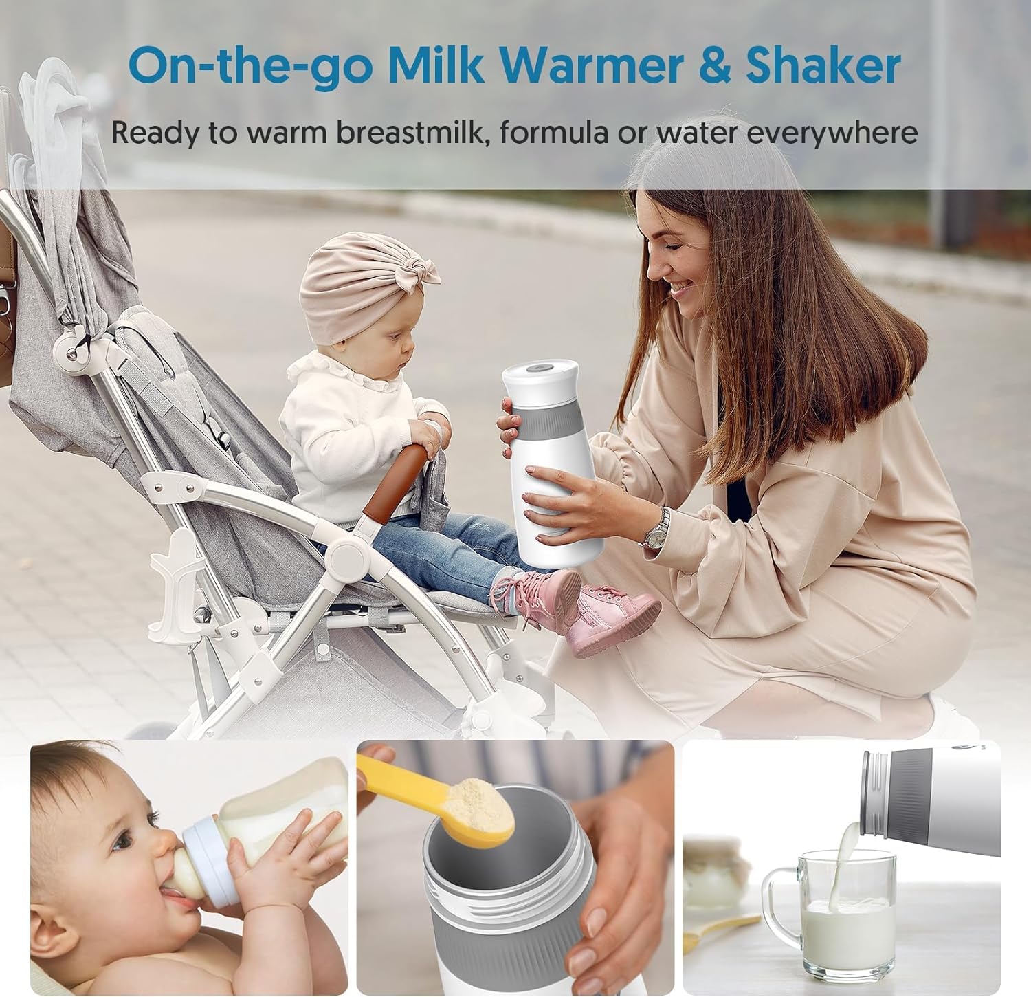 Bellababy Flaschenwärmers,Bottle Warmer Tragbar,Schneller Flaschenwärmer mit USB Kabel,Milchwärmer Baby Portable,Flaschenwärmer für Daheim/Reise