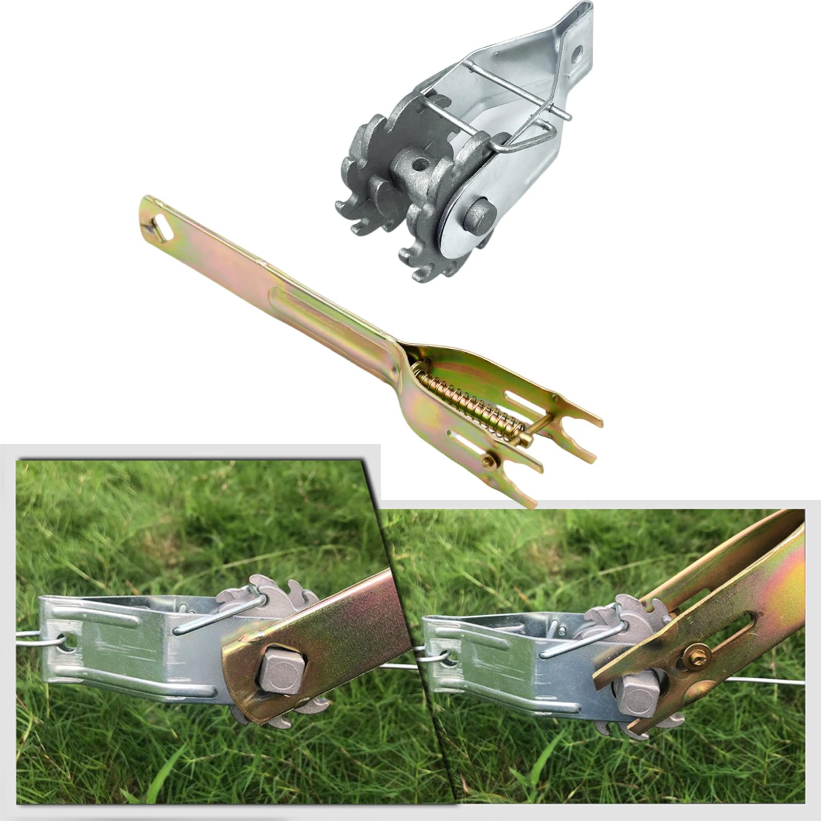 Set di tendicavo con filtro elettrico e maniglia, tendicavo con gestione a cricchetto, tendicavo per giardino e fattoria, tendicavo a molla per installazione di recinzioni