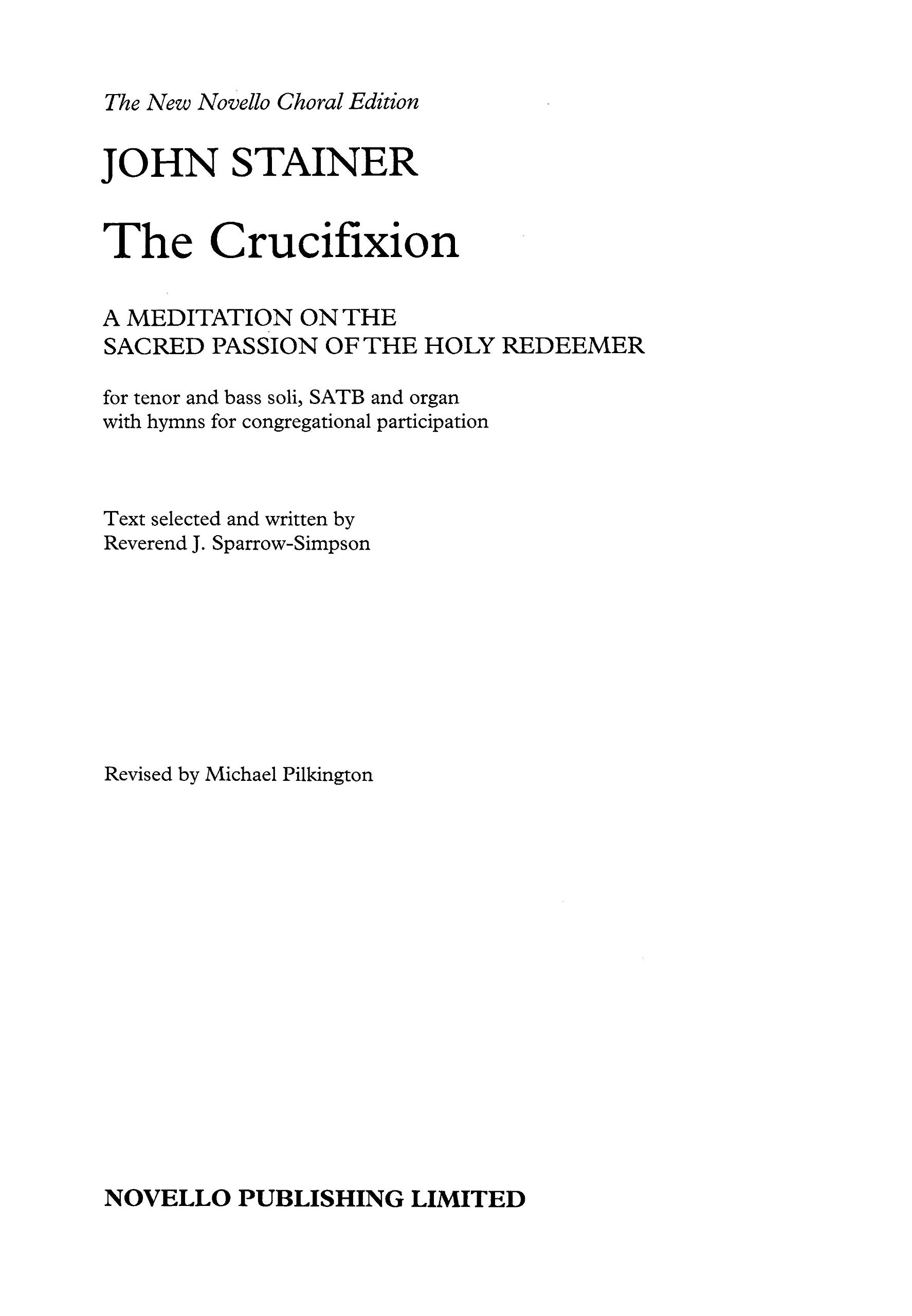 The Crucifixion: Vocal Score - Image 2