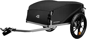 Retrospec Rover Hauler Bike Cargo Trailer - Foldable, Weather-Resistant Frame with 80lb Capacity