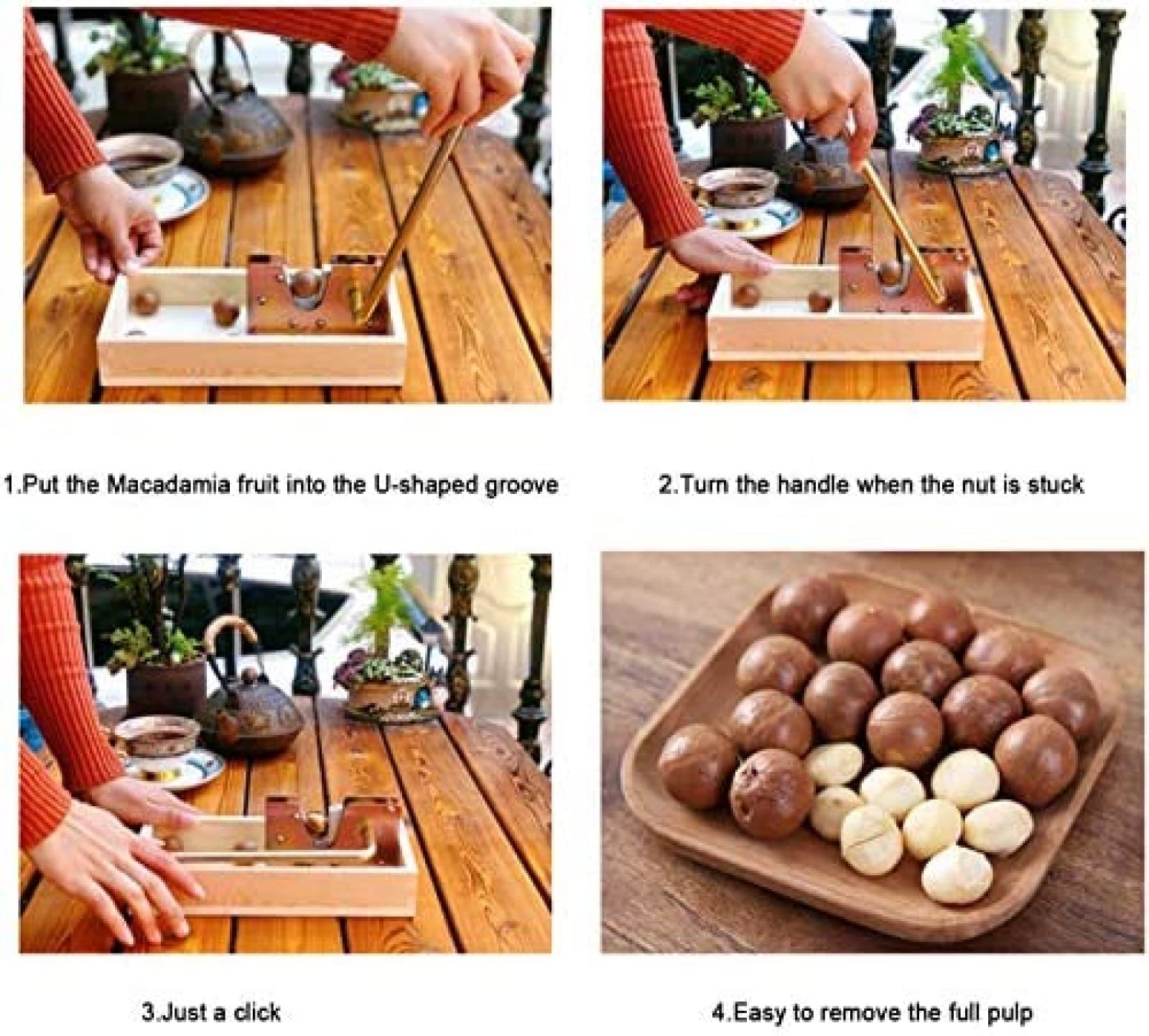 Pinzas manuales para nueces de Cascanueces, Herramienta Ajustable y Resistente para Abrir Galletas de nueces, para nueces, castañas, nueces, avellanas, almendras, duraderas, Modelo actualiza
