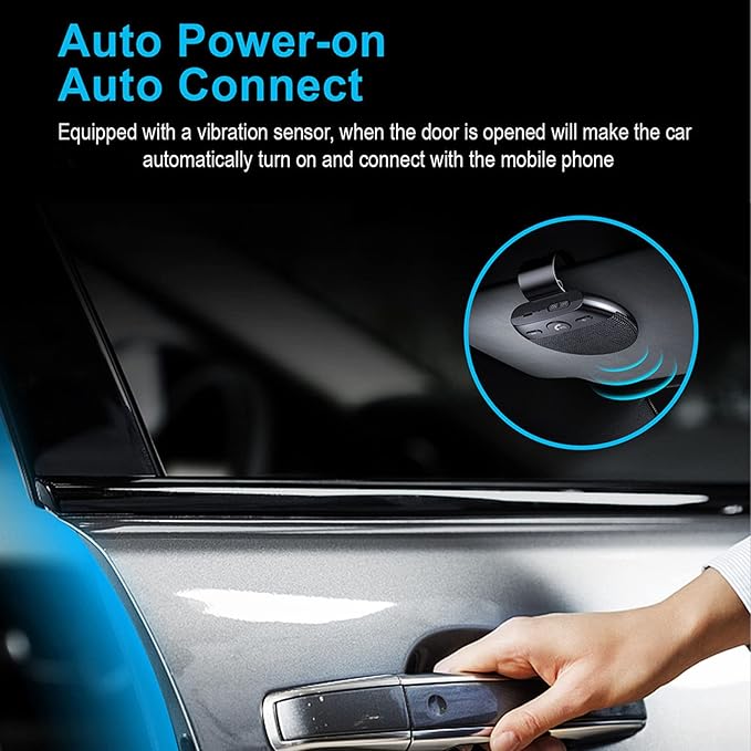 Altavoz Bluetooth para Coche Manos Libres con Clip miniatura 2