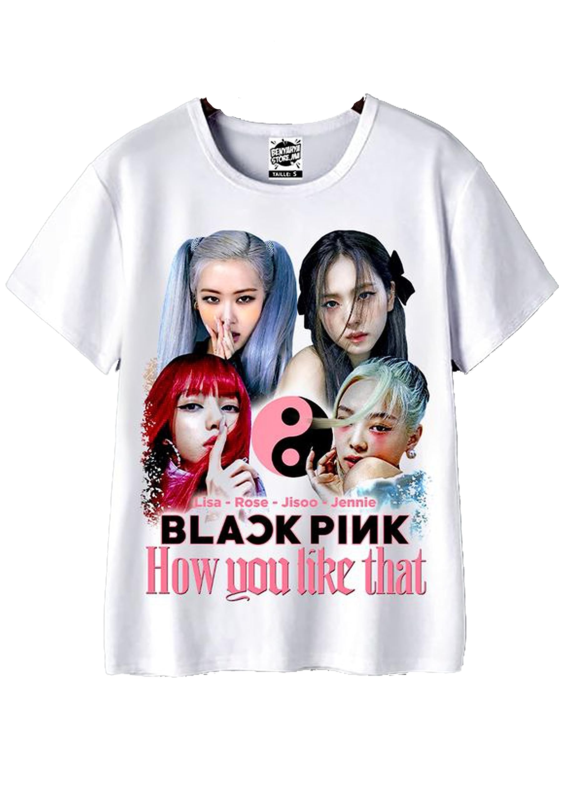 Round Neck Half Sleeve BTS Girls black pink girls Printed Tshirt for kids Boys and Girls