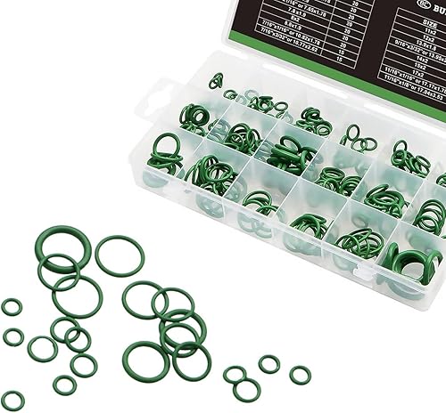 Miniatura 1 de Fogfar Kit de clasificación de anillo de sello de compresor de aire acondicionado automotriz, 270 piezas, anillo de goma resistente a altas