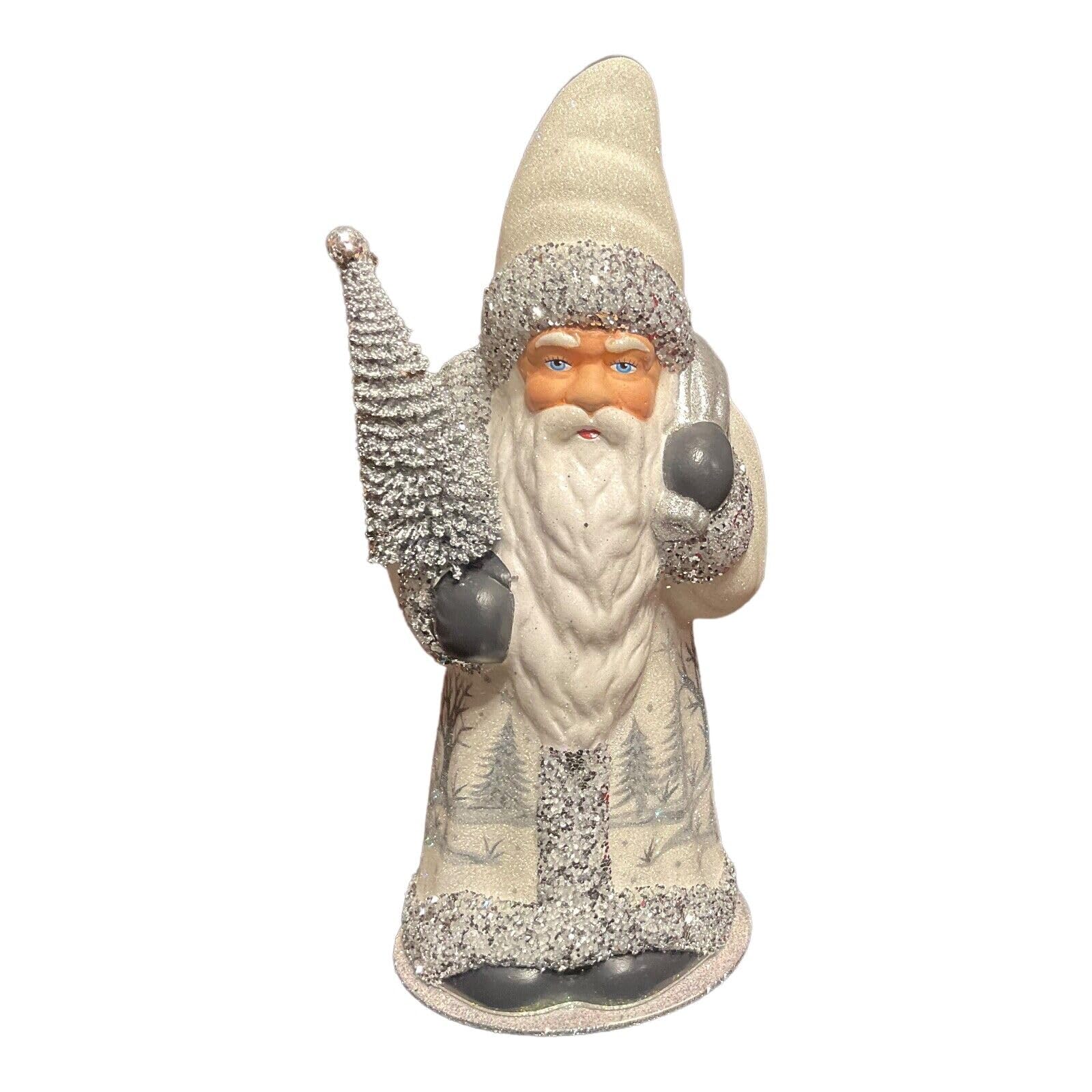 Christmas Decorations for The Holiday - Forest Bliss Santa LE German Christmas Paper Mache Candy Container - Decorations for Christmas sdf-1418