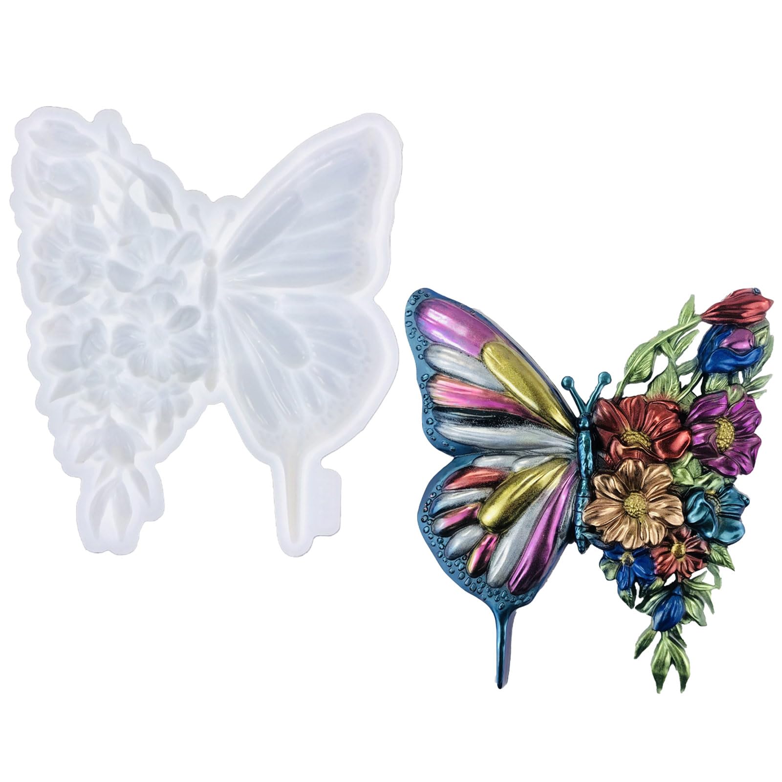 Formy silikonowe, Duża motylkowa forma do zawieszania na ścianie Silikonowa forma żywiczna W kształcie motyla Epoksydowe formy odlewnicze do dekoracji ściennych Ręcznie robione